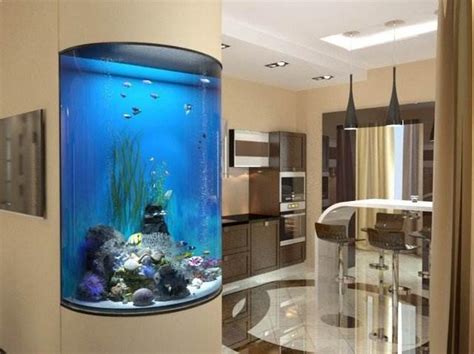 空假中意思 客廳魚缸設計